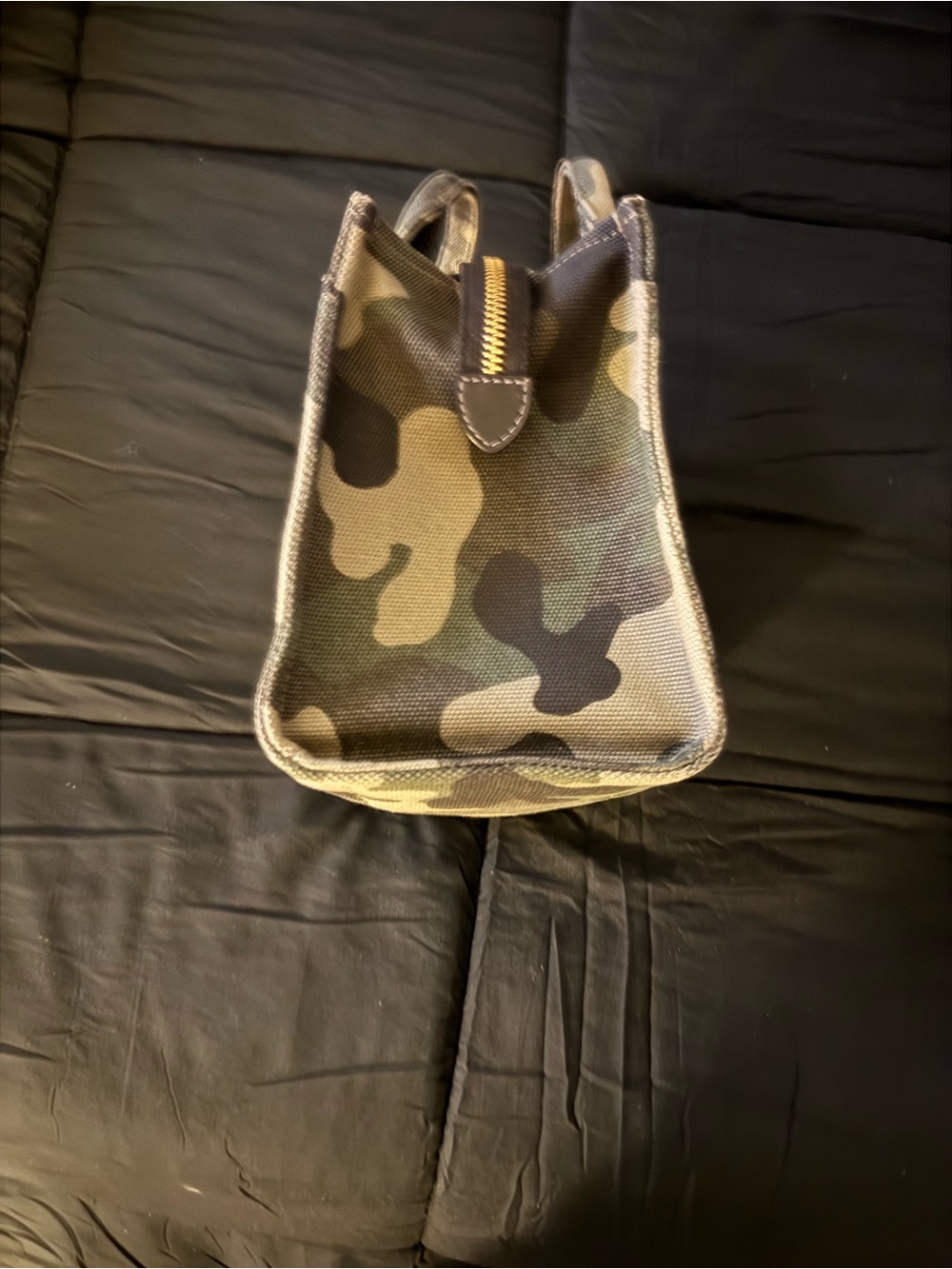 Coach Camouflage Canvas Mini Tote - Green, Black, Tan - Picture 10 of 16